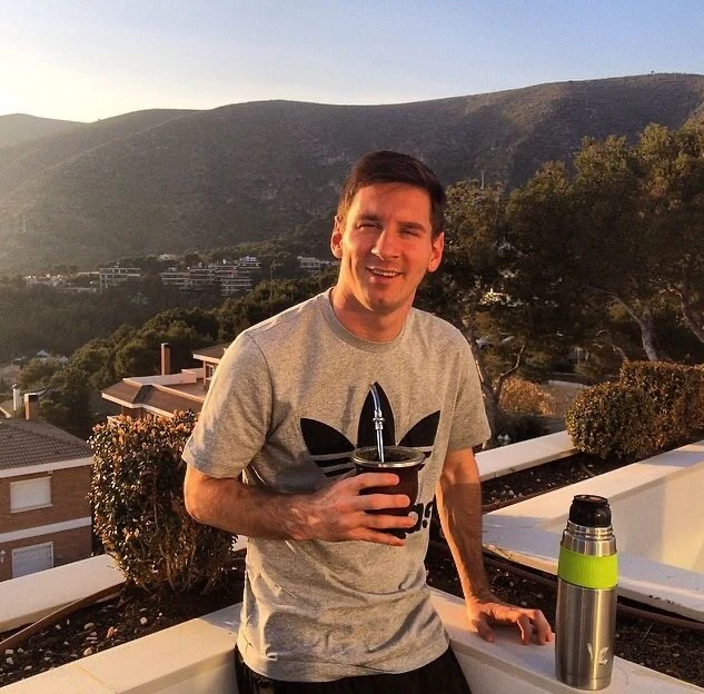 Messi drinking Yerba Mate